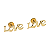 Brinco Infantil Love Folheado a Ouro - Imagem 3