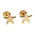 Brinco Baby Estrela Lisa Folheado a Ouro - Imagem 1