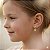 Brinco infantil Estrela Pendurado com Pedrinha Folheada a Ouro 18k Tarraxa Baby Conforto e Delicadeza - Imagem 2