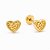 Brinco Baby Coração Craquelado Folheado a Ouro - Imagem 1