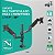 Suporte Ergonômico Tipo Torre Multiarticulado de Mesa, 2 Monitores 17" a 35", Pistão a Gás, Preto, FH160L, ELG - Imagem 1