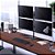 Suporte Ergonômico Articulado de Mesa, 4 Monitores 15" a 27", Altura Ajustável, Até 8kg por Monitor, Preto, T160ND4, ELG - Imagem 2