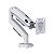 Suporte Ergonômico de Mesa, Monitor 17" a 35", Pistão a Gás, Giro 360°, Suporta Até 9kg, Branco, F80W, ELG - Imagem 1