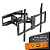 Suporte Articulado de Parede para TV 60” a 120”, 120kg, VESA 900x600, Preto, ELG A02V9XL - Imagem 1