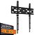 Suporte Fixo de Parede para TV, 32" a 77", Trava Automática, Nível Bolha, Suporte Até 50kg, Preto, FIX400, ELG - Imagem 1