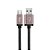 Cabo Micro USB, Sincronização e Recarga 12W 2.4A, Tecido Natural Costurado, 1 metro, Preto, SKN510BK, ELG - Imagem 1