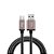 Cabo Micro USB, Sincronização e Recarga 12W 2.4A, Tecido Natural Costurado, 1 metro, Preto, SKN510BK, ELG - Imagem 2