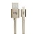 Cabo Micro USB, Sincronização e Recarga 12W 2.4A, Nylon Trançado Reforçado, 1 metro, Dourado, M510BG, ELG - Imagem 1