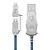 Cabo Lightning e Micro USB com LED Azul, Sincronização e Recarga 12W 2.1A, 1 metro, LEDB510BE, ELG - Imagem 1