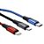 Cabo 3 em 1 Lightning Tipo-C e Micro USB, Sincronização e Recarga Rápida 15W 3A, 1,2 metros, Preto, 31CBK, ELG - Imagem 3