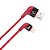 Cabo Lightning, Sincronização e Recarga 12W 2.4A, Conector 90°, 1 metro, Vermelho, XFT810RD, ELG - Imagem 1
