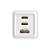 Carregador de Parede USB GaN, 3 Portas, 2 Tipo-C Power Delivery + USB-A Quick Charge 3.0, 65W, Branco, W65GAN, ELG - Imagem 3