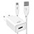 Kit Carregador de Parede Universal, com Cabo USB Tipo-C de 1 Metro, Carga Rápida 2.4A, Branco, KTC10WC, ELG - Imagem 1