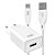 Kit Carregador de Parede Universal, com Cabo Micro USB de 1 Metro, Carga Rápida 2.4A 12W, Branco, KT510WC, ELG - Imagem 1