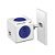 Filtro de Linha PowerCube, 4 Tomadas 10A + 2 USB 2.4A, Sem Cabo, Bivolt, Branco/Azul, PWC-R4U, ELG - Imagem 7