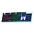 Teclado Gamer em Membrana Lesath, ABNT 107 Teclas, Anti-Ghosting, RGB, USB, Branco/Preto, TGLH, ELG - Imagem 1