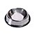 Comedouro Pet Inox 900ml ELG, Tigela Antiderrapante para Cães e Gatos, Aço Inoxidável Resistente, Prata - Imagem 1
