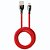 Cabo Micro USB, Sincronização e Recarga 12W 2.4A, Nylon Trançado, 1 metro, Vermelho, M510BRD, ELG - Imagem 2