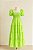 Vestido Midi Verde Neon Feminino com Mangas Bufantes - Imagem 1