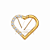 Piercing Titânio Pvd Frontal Coração lado Direito 1.2x8 - Imagem 1