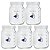 Kit 5 Potes de Vidro para Leite Materno Super Mamãe 200ml com Graduação - Imagem 1