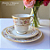 Lindo trio de Xícara, Pires e Prato de sobremesa em porcelana Montgomery Ward - Imagem 1