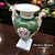 Jarra Ânfora Antiga Decorativa Verde Estilo Império em Porcelana Portuguesa Vista Alegre - Imagem 4