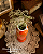 Vaso Soliflore em Opalina Laranja – Pequena Delicadeza Dourada do Século XIX - Imagem 10