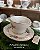 Xícara de Café com Pires Porcelana Steatita - Elegância Floral Clássica - Imagem 11