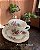 Xícara de Café com Pires Porcelana Steatita - Elegância Floral Clássica - Imagem 8