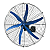 VENTILADOR INDUSTRIAL GG36' (1M) PRETO 6 PÁS AZUL MOTOR MERCOSUL 0.5CV MONOFASICO C/SUPORTE - Imagem 1