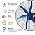 VENTILADOR INDUSTRIAL GG36' (1M) PRETO 6 PÁS AZUL MOTOR MERCOSUL 0.5CV TRIFÁSICO C/SUPORTE - Imagem 6