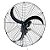 VENTILADOR GG36' (1M) PRETO 3 PÁS PRETAS MOTOR MERCOSUL 0.5CV TRIFASICO OSCILANTE C/SUPORTE PAREDE - Imagem 1