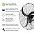 VENTILADOR GG36' (1M) PRETO 3 PÁS PRETAS MOTOR MERCOSUL 0.5CV TRIFASICO OSCILANTE C/SUPORTE PAREDE - Imagem 2