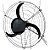 VENTILADOR GG36' S (1M) 3 PÁS PRETA MOTOR WEG 0.5CV TRIFASICO C/ ASPERSOR - Imagem 1