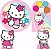 Hello Kitty Kit Festa na Mesa 50cm Painel Redondo Romano e Display Mdf - Imagem 1