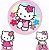 Hello Kitty Kit Festa na Mesa 50cm Painel Redondo Romano e Display Mdf - Imagem 2