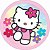 Hello Kitty Kit Festa na Mesa 50cm Painel Redondo Romano e Display Mdf - Imagem 4