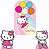 Hello Kitty Kit Festa na Mesa 50cm Painel Redondo Romano e Display Mdf - Imagem 3