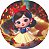 Branca de Neve Cut Kit Festa na Mesa 50cm Painel Redondo Romano e Display Mdf - Imagem 4