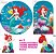 Ariel Pequena Sereia Kit Festa na Mesa 50cm Painel Redondo Romano e Display Mdf - Imagem 1