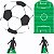 Futebol Kit Festa na Mesa 50cm Painel Redondo Romano e Display Mdf - Imagem 2