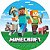 Minecraft Kit Festa na Mesa 50cm Painel Redondo Romano e Display Mdf - Imagem 4