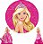 Barbie Kit Festa na Mesa 50cm Painel Redondo Romano e Display Mdf - Imagem 2