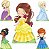 Princesas 1 Display de Chão e 4 de Mesa - Imagem 2