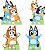 Bluey e Bingo 4 Displays 25cm - Imagem 3