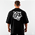 Camiseta Oversized Preta Estampa Tigre 94% Algodão 6% Elastano Conforto Premium - Imagem 2
