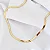 CHOCKER DUPLA FITA 5MM COM RIVEIRA EM OURO 18K - Imagem 1
