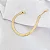 PULSEIRA DUPLA FITA 5MM EM OURO 18K - Imagem 1