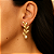 BRINCO GALHO COM FOLHAS LISAS EM OURO 18K - Imagem 2